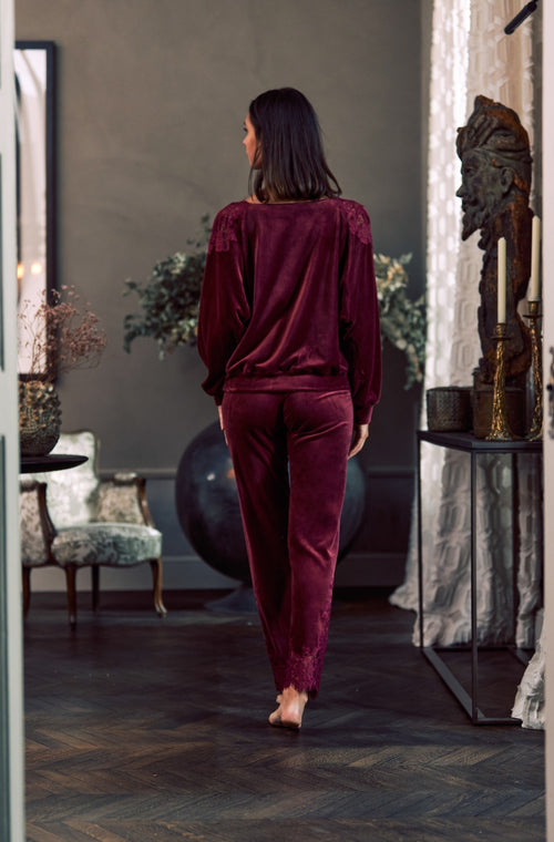 Velvet and lace pajamas - Marjolaine - 2