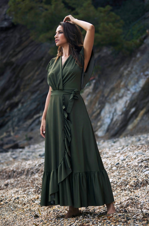 Beach dress with ruffles - Marjolaine - 1