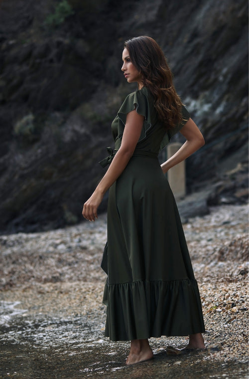 Beach dress with ruffles - Marjolaine - 3