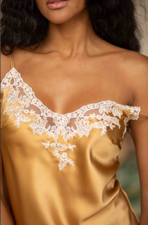 Silk and lace camisole - Marjolaine - 3