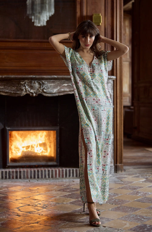 Long nightshirt in silk - Marjolaine - 1