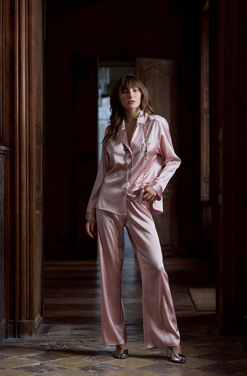 Pajamas in silk satin - Marjolaine - 1