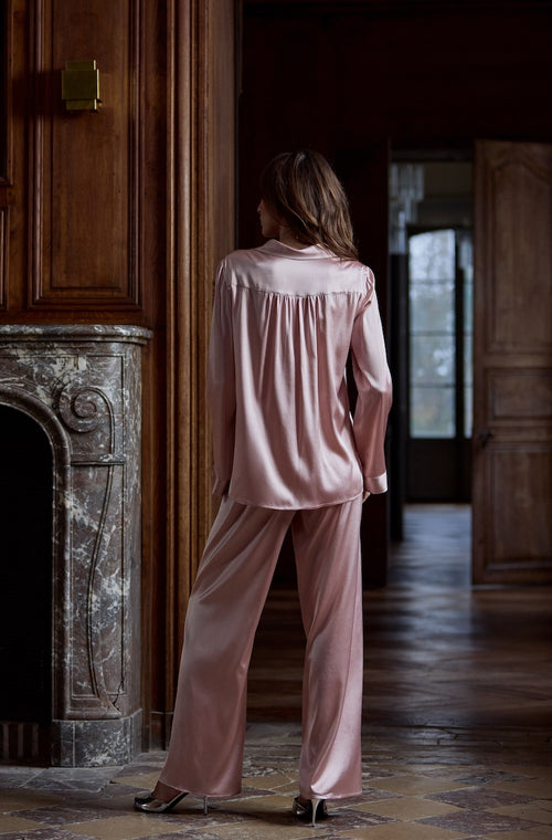 Pajamas in silk satin - Marjolaine - 4