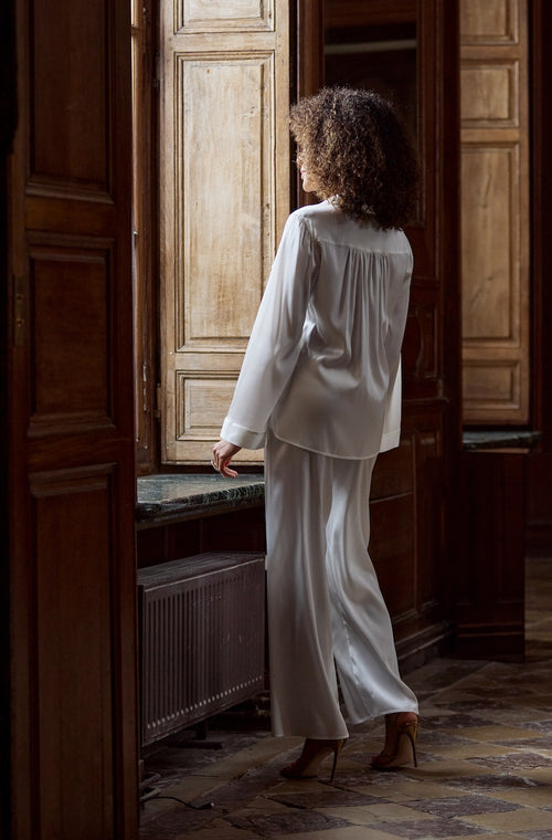 Pajamas in silk satin - Marjolaine - 5