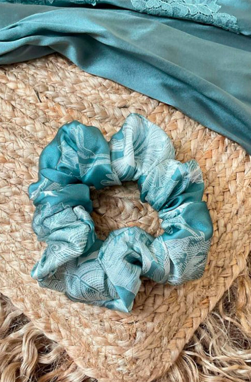 Silk scrunchie - Marjolaine - 1